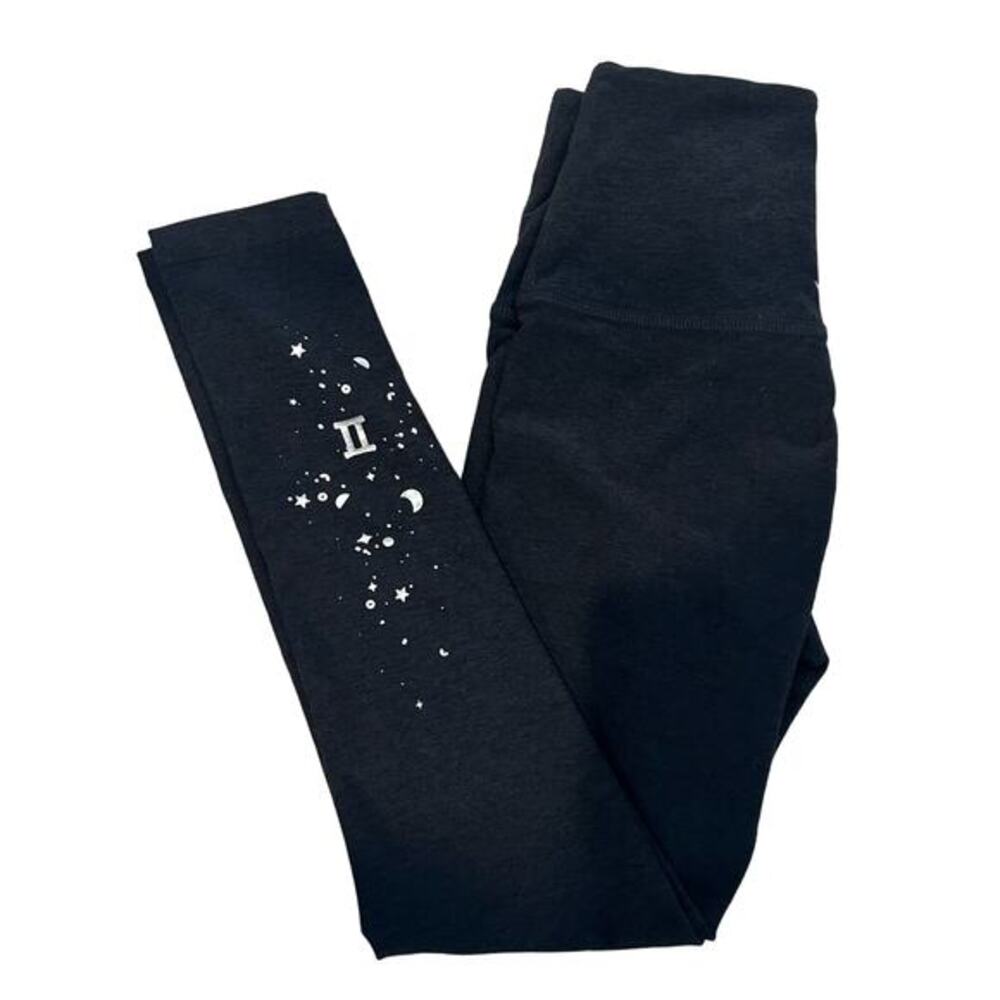 Beyond Yoga Black Spacedye Womens Zodiac Sign Leggings Gemini‎ Sz XS Athleisure